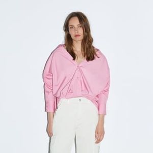 Shirt with knotted front